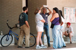 Professor Scudder with students by New College of Florida