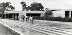 Group walking towards Hamilton Center by New College of Florida