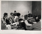 Student Affairs staff meeting with students by New College of Florida