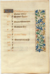 Calendar page from a Book of Hours (France, 15th century)