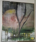 Abstract Composition in Pink, Green, and Gray by Caroline Sauerwein